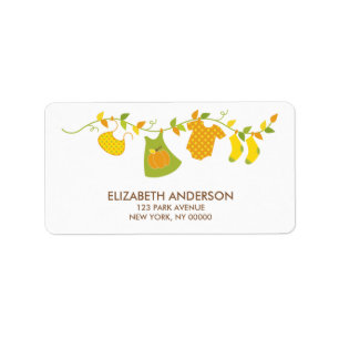 Autumn Baby Shower Address Labels