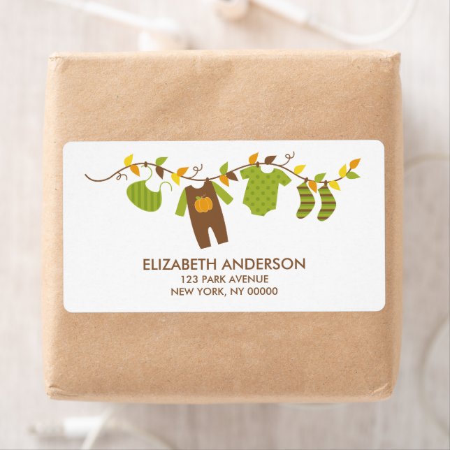 Autumn Baby Shower Address Labels (Insitu)