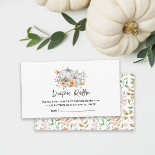 Autumn Baby Shower Diaper Raffle Insert Card