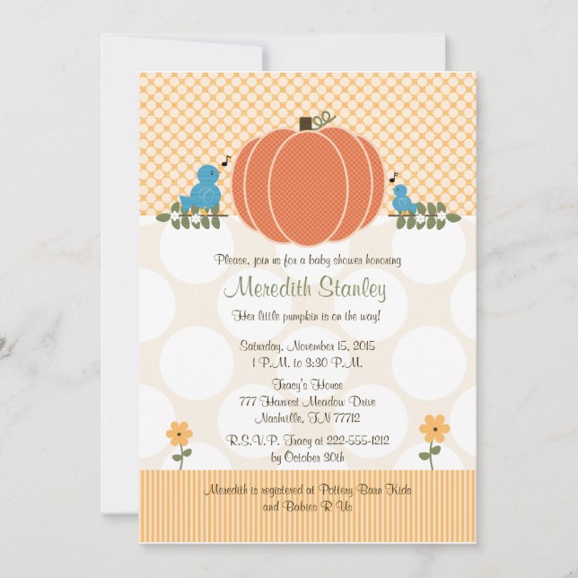 Autumn Baby Shower Invitations (Front)