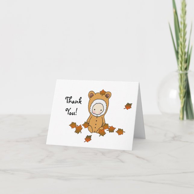 Autumn Baby Shower Thank You Card (Front)