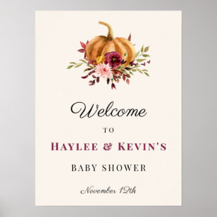 Autumn Baby Shower Welcome Sign