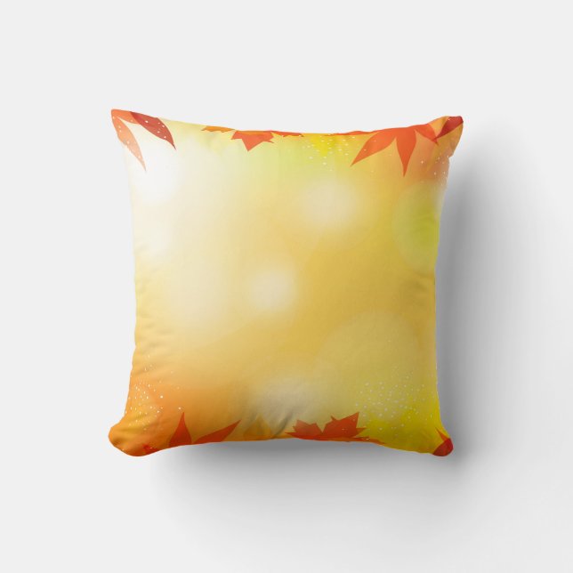Autumn background bokeh fall nature cushion (Front)