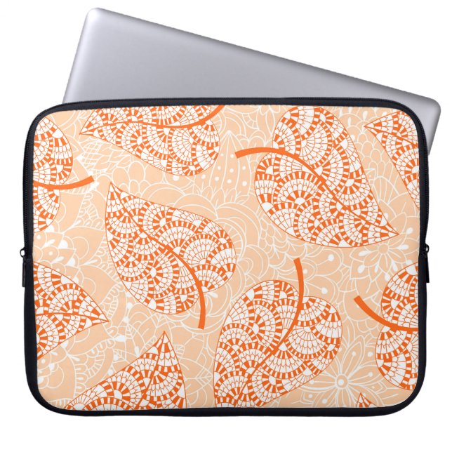 Autumn background. Leaf seamless patternbackground Laptop Sleeve (Front)