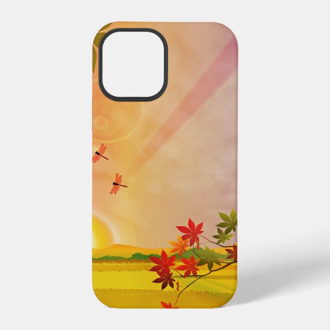 Autumn-background-trees-orange-fall iPhone Case (Back)