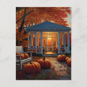 Autumn Backyard Postcard