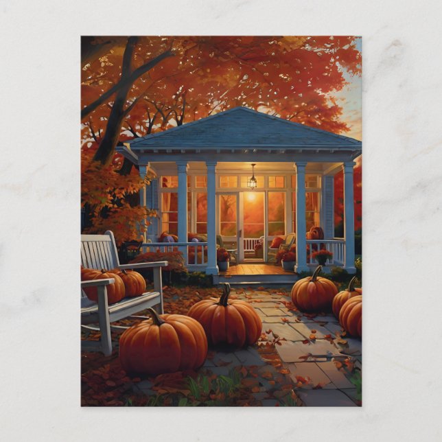 Autumn Backyard Postcard (Front)