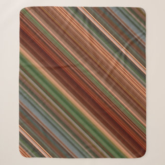 Autumn Baldcypress Rust, Peach, and Green Stripe Sherpa Blanket