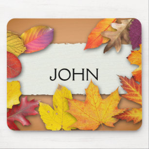 Autumn Banner Personalised Mouse Pad