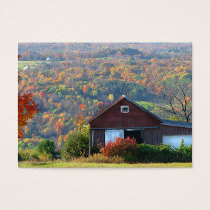 Autumn Barn and Hills ATC