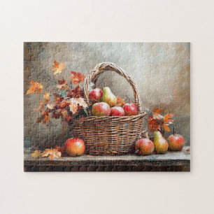 Autumn Basket of Fruits Jigsaw Puzzle
