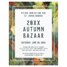 Autumn Bazaar, School orCommunity Event Green Leaf