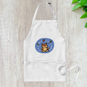 Autumn Bear with Falling Leaves  Standard Apron