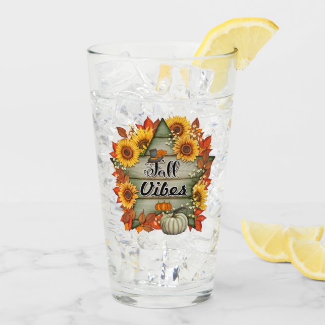 Autumn Beautiful Trendy Thanksgiving Collection Glass (Back Ice)