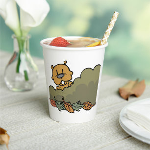 Autumn Beaver Paper Cups