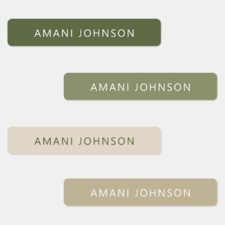 Autumn Beech Forest Tone Colour Name Labels