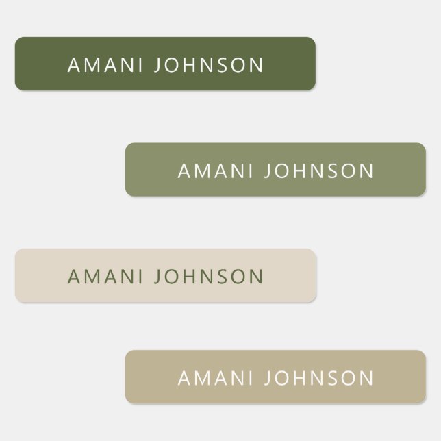 Autumn Beech Forest Tone Colour Name Labels (Group)