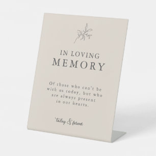 Autumn Beige In Loving Memory Pedestal Sign