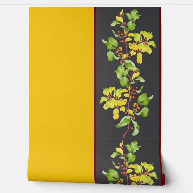 Autumn Berries on a  Wallpaper (Unrolling)