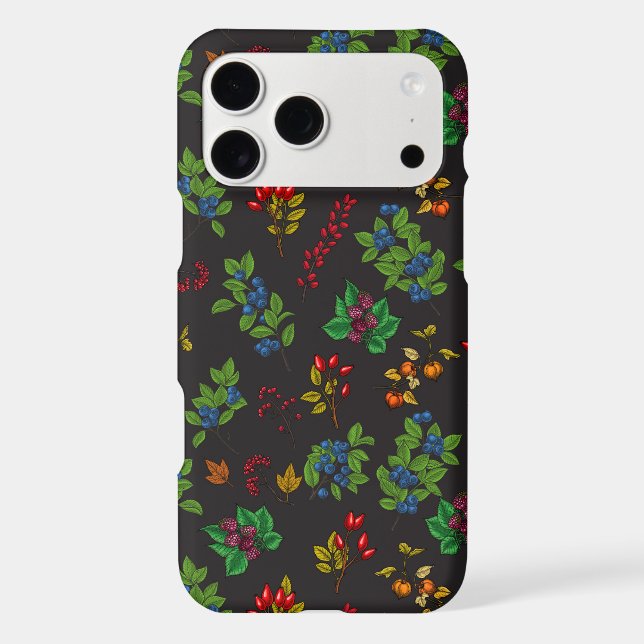 Autumn berries on chocolate brown (Back)
