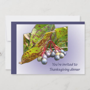 Autumn Berries Thanksgiving Invitation