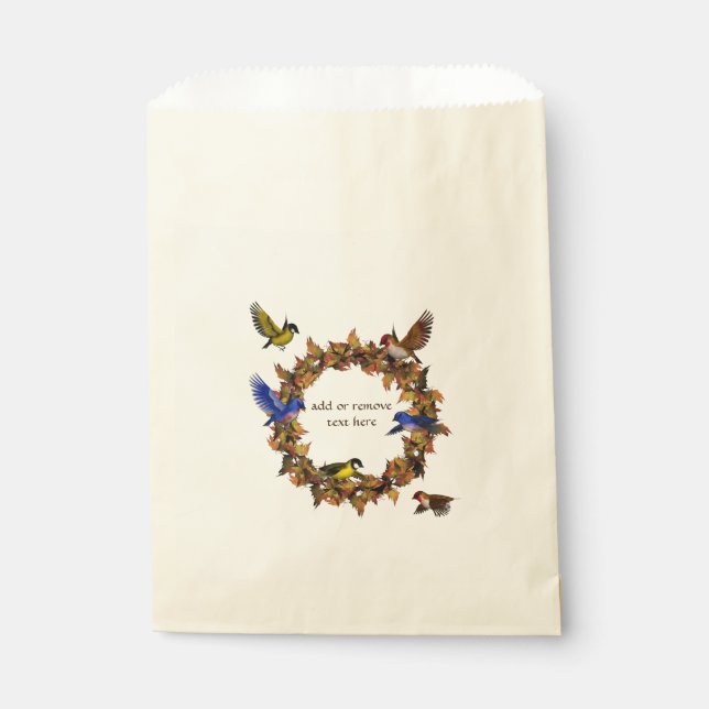 Autumn Birds Favour Bags (Front)