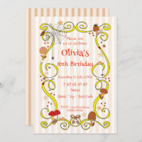 Autumn Birthday Girl Invitation