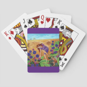 Autumn Blackberry Fairies Playing Cards