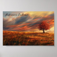 Autumn Blaze: A Lone Tree in the Meadow