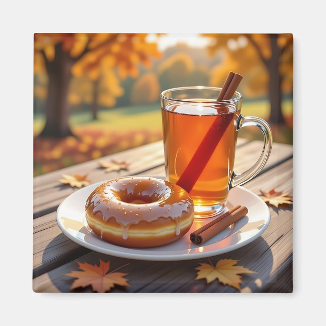 Autumn Blessings | Cider and Donut Magnet (Front)