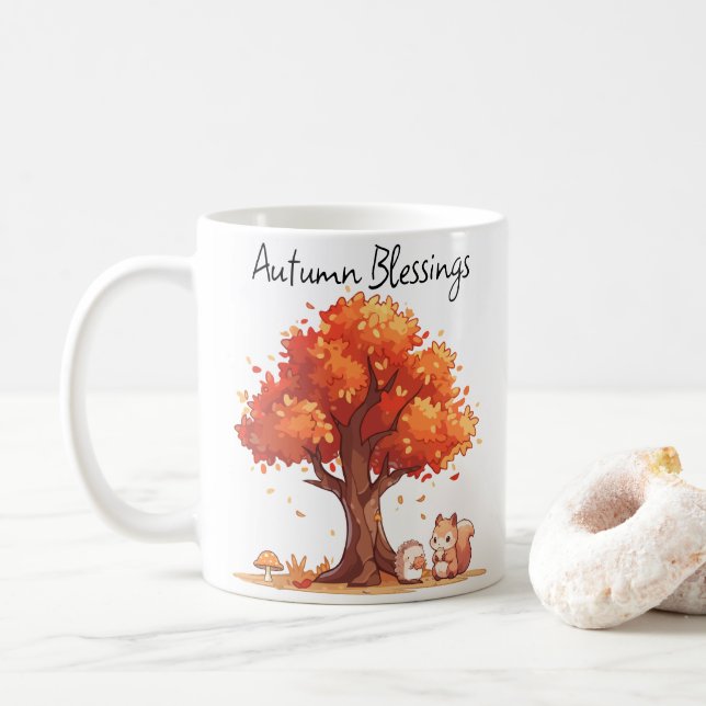 Autumn blessings coffee mug (With Donut)