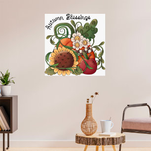 Autumn Blessings Fall Harvest  Poster