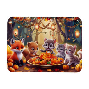 Autumn Blessings, Golden Days Festive Celebration Magnet