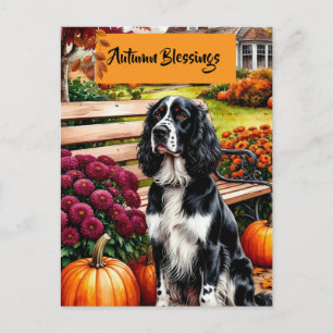 Autumn Blessings Thanksgiving Card with Dog