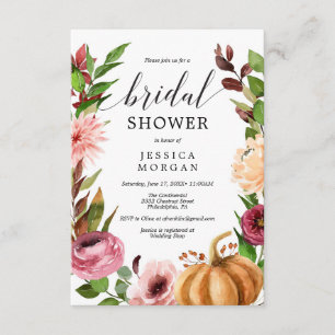 Autumn Bliss Bridal Shower Invitation Card
