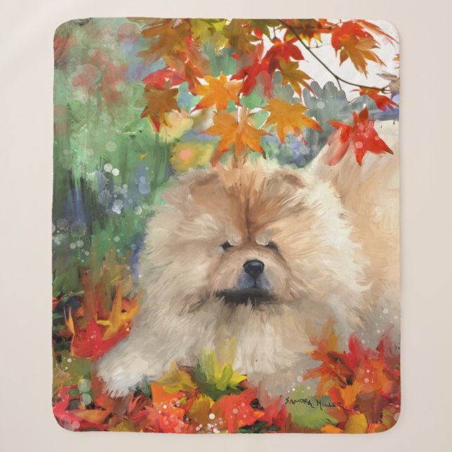 AUTUMN BLISS chow - Designer sherpa blanket 3 size (Front)