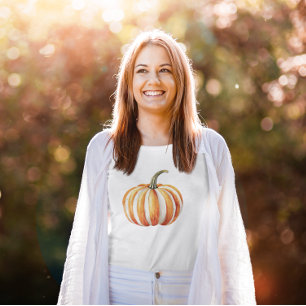 Autumn Bliss Watercolor Pumpkin T-Shirt