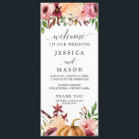 Autumn Bliss Wedding Program Programme<br><div class="desc">This beautiful wedding program is perfect for any style of wedding. Easily edit with your information. Your guests will love easily reading over all of your wedding details!</div>