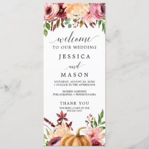 Autumn Bliss Wedding Program Programme
