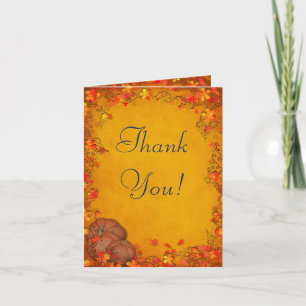 Autumn Bliss Wedding Thank You Card