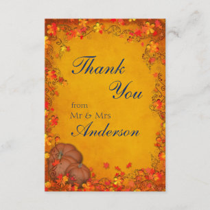Autumn Bliss Wedding Thank You Card