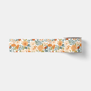 Autumn Blooms - Fall Floral Meadow Satin Ribbon