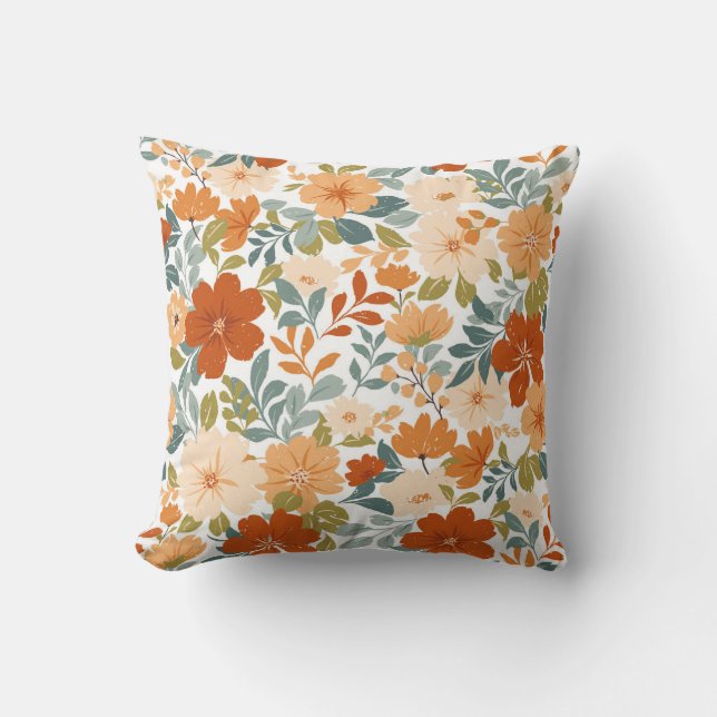Autumn Blooms - Fall Garden Meadow Cushion (Front)