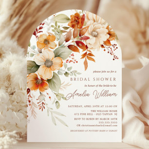 Autumn Blossom Bridal Shower Invitation