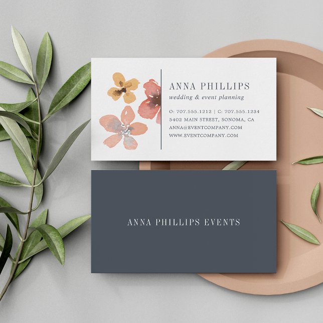 Autumn Blossom | Watercolor Floral Business Card (Creator Uploaded)