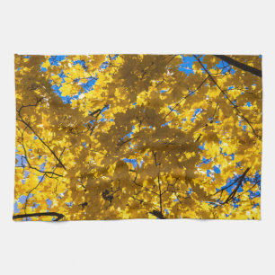 Autumn Blues Tea Towel