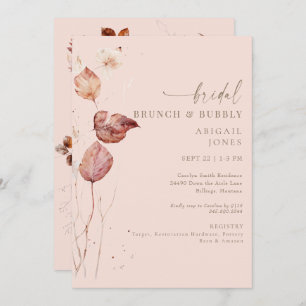 Autumn Blush Bridal Brunch & Bubbly Invitation