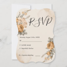 Autumn Boho Blooms | Modern Wedding RSVP