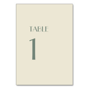Autumn Boho Deco   Cream Table Numbers Sign