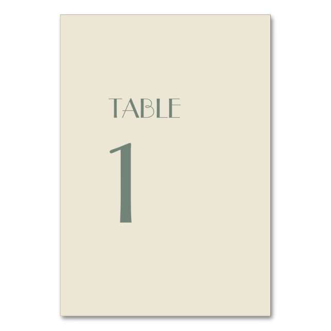 Autumn Boho Deco | Cream Table Numbers Sign (Front)